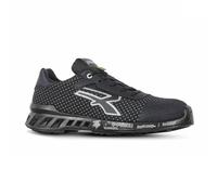 U-Power RV20104 Linea RED LEVE Modelo LOGAN Zapatos de Seguridad Bajos y Ligeros, S3 SRC CI ESD, Negro, 40 Tamaño