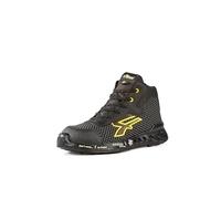 U-Power RV10014 Linea RED LEVE Modelo JOE Zapatos de Seguridad Altos, S3 SRC CI ESD, Negro/Amarillo, 41 Tamaño