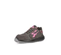 U-Power Zapatillas de seguridad bajas Electra cómodas, ligeras entornos secos S1P SRC ESD 39 Gris/Rosa