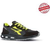 U-Power Zapatos de seguridad Asher O1 FO SR ESD 41 Negro/Amarillo