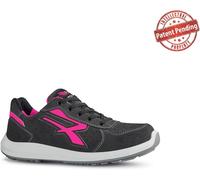 U-Power Zapatillas de seguridad bajas Electra cómodas, ligeras entornos secos S1P SRC ESD 39 Gris/Rosa