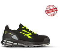 U-Power Red Premium Egon, zapatos de seguridad bajos de nailon transpirable y microfibra, puntera de aluminio, suela Infinergy, antiperforación, Negro , 44 EU