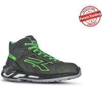 U-Power Zapatos de seguridad altos Daryl - Anti-Shock ESD S3 Ci SRC Puntera aluminio T41 Gris/Verde