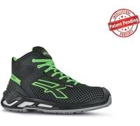 U-Power Zapatillas seguridad altas HARRY antiabrasión refuerzo anti-shock ESD S3 42 Negro/Verde