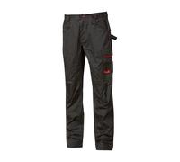 U-POWER Smile - Pantalón (algodón, poliéster talla 48), color black carbon