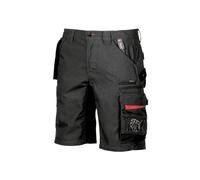 U-Power START, Pantalones cortos tipo cargo para hombre, medio pantalón ajustado, con cierre de botones, bolsillos múltiples grandes, tejido de algodón elástico, ropa de abrigo cómoda - Black Carbon 48