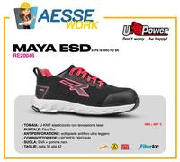 U Power Zapatos De Seguridad Red Ego MAYA ESD S1PS HI HRO FO SR Para Mujer