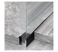 U profundo de aluminio 2 Perfiles De Aluminio En Forma De U De 1 M Para Vidrio, Ideales Para Baños Y Balcones. Moldura Para El Borde De Puertas De Ducha Sin Marco(Black,8mm(5/16in))