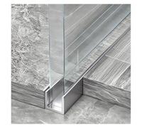 U profundo de aluminio 2 Perfiles De Aluminio En Forma De U De 1 M Para Vidrio, Ideales Para Baños Y Balcones. Moldura Para El Borde De Puertas De Ducha Sin Marco(Silver,8mm(5/16in))