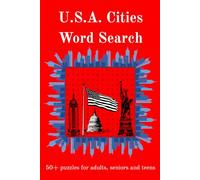 U.S.A. Cities Word Search Puzzle Book: Word Searches with Easy to Read Print about City Names of the United States of America | 6x9 inches, 110 pages ... Gifts for Vacations, Holidays and Free Times