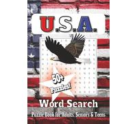 U.S.A. Word Search Puzzle Book: Word Searches with Easy to Read Print about U.S.A., America, States and More | 6x9 Inches, 110 pages | 50+ Puzzles … Gift for Vacations, Holidays and Free Times