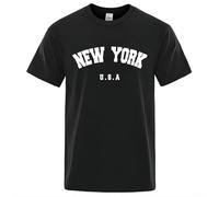 U.S.A York City T Shirts Summer Cotton Tops Men's T-Shirt Short Sleeve Fashion Casual Men Streetwear O-NEC