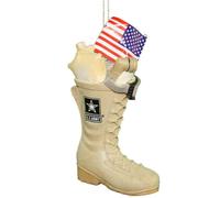 U.S. Army Boot With U.S.A. Flag and Icons Ornamentfor Christmas
