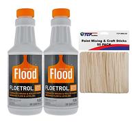 U.S. Art Supply Floetrol - Aditivo para pintura acrílica y 50 varillas de mezcla