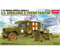 U. S. Dodge Ambulance + Remolque Traktor 1:72 Plástico Modelo Kit Academy