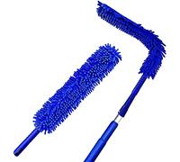 U.S. DUSTER COMPANY DUST FREE SOLUTIONS Cepillo De Tela De Araña Con Poste | Plumero De Extensión De Chenilla| Extender 18-20 Pies Limpiando Techos Altos |Azul|1 Cuenta (Paquete De 1)