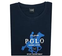 U.S. Grand Polo Equipment & Apparel Camiseta de hombre de manga corta 100 % algodón puro tallas grandes 3XL 4XL 5XL 6XL azul, turquesa, 6XL