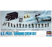 U. S. Pilot/Ground Crew Set HA35007 1:72 Plástico Modelo Kit Hasegawa