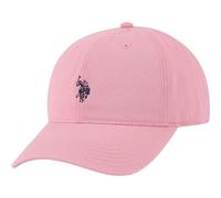 U.S. Polo Assn. Concept One Small Polo Pony Logo Baseball Hat, 100% Cotton, Adjustable Cap, Pink