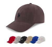U.S. Polo Assn. Gorra de béisbol Ajustable de algodón con ala Curvada para Hombre con Logotipo Bordado de pequeño Poni, Pizarra, Taille Unique