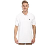 U.S. Polo Assn. Men's Solid Interlock Polo, White, Medium