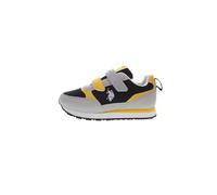 U.S. Polo Assn. - Sneakers NOBIK012K/5NH4 en sintético, Negro-Gris Claro-Amarillo (30)