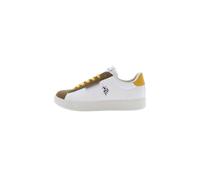 U.S. Polo Assn. - Zapatillas TYMES011M/5YN1 en sintético, Blanco-marrón Caramelo-Amarillo (41)