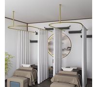 U-S Privacy Partit ains Rod - Barra de metal de 100 cm para separadores de habitaciones, ideal para salones, dormitorios, salas de estar y hoteles, paneles con ojales para una mayor privacidad