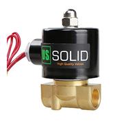 U.S. Solid 24 V AC 3/8" G Válvula de solenoide eléctrica Latón Normalmente Cerrado Solenoid Valve Impulsado Directamente para Agua Aire Aceite Diesel Viton Material del sello