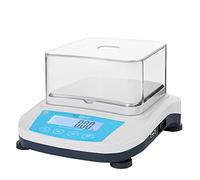 U.S. Solid Báscula de laboratorio de precisión 300 g x 0.01 g- Balanza analítica de alta precisión con interfaz RS232, escudo de tiro desmontable, peso de calibración, 100-240 VCA