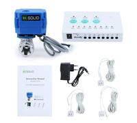 U.S. Solid Detector de Fugas de Agua - Sistema Detector Alarma Fugas Agua con válvula de Bola motorizada de Acero Inoxidable de Cierre automático de 1/2", Controlador, 3 sensores, Alarma de Sonido