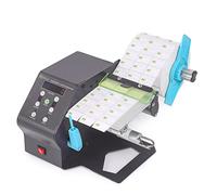 U.S. Solid Dispensador automático de etiquetas, rodillos y etiquetas de abanico, etiquetas translúcidas y opacas, con ajuste preestablecido ajustable para contadores, ancho de etiqueta máx. 120 mm