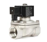 U.S. Solid Electroválvula Acero Inoxidable G 1 1/4 pulgada 220 V CA normalmente cerrada NC 10 bar, válvula eléctrica para agua, aire, diésel, queroseno, gasolina