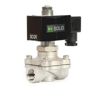 U.S. Solid Electroválvula acero inoxidable G 1/2 pulgada 12 V CC normalmente abierta 10 bar, válvula eléctrica para agua, aire, diésel, queroseno, gasolina