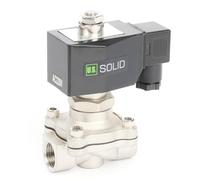 U.S. Solid Electroválvula acero inoxidable G 1/2 pulgada 220 V CA normalmente abierta 10 bar, válvula eléctrica para agua, aire, diésel, queroseno, gasolina