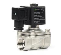 U.S. Solid Electroválvula acero inoxidable G 3/4 pulgada 24 V CA normalmente cerrada NC 10 bar, válvula eléctrica para agua, aire, diésel, queroseno, gasolina