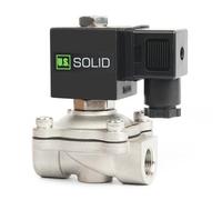 U.S. Solid Electroválvula acero inoxidable G 3/8 pulgada 24 V CA normalmente cerrada NC 10 bar, válvula eléctrica para agua, aire, diésel, queroseno, gasolina