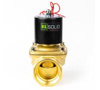 U.S. Solid Electroválvula eléctrica latón 2", 220 V CA, normalmente cerrado, VITON, para agua, aire y aceite, rosca G