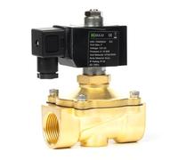 U.S. Solid Electroválvula latón G 1 pulgada 12 V CC normalmente abierta 10 bar, válvula eléctrica para agua, aire, diésel, queroseno, gasolina