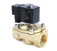 U.S. Solid Electroválvula latón G 1 pulgada 220 V CA normalmente cerrada NC 10 bar, válvula eléctrica para agua, aire, diésel, queroseno, gasolina