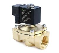 U.S. Solid Electroválvula latón G 1 pulgada 24 V CC normalmente cerrada NC 10 bar, válvula eléctrica para agua, aire, diésel, queroseno, gasolina