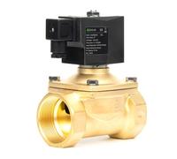 U.S. Solid Electroválvula latón G 2 pulgada 12 V CC normalmente cerrada NC 10 bar, válvula eléctrica para agua, aire, diésel, queroseno, gasolina