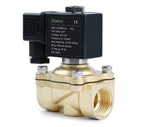 U.S. Solid Electroválvula latón G 3/4 pulgada 24 V CC normalmente cerrada NC 10 bar, válvula eléctrica para agua, aire, diésel, queroseno, gasolina