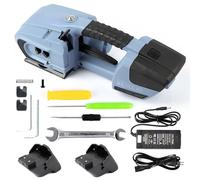 U.S. Solid Flejadora eléctrica con 2 piezas batería 4000 mAh, para cintas de PP PET de 13-16 mm, máquina de flejado automático para paletas de cartón