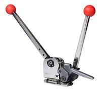 U.S. SOLID Flejadora manual de acero para flejes de 13-19 mm | Juego 3 en 1 con llave, crimpadora y cortador, resistente para embalaje de metal