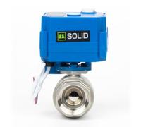 U.S. Solid Válvula de bola de motor con función manual - 1" acero inoxidable, paso completo, 85-265V AC, retorno automático de 2 hilos, normalmente cerrado