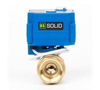 U.S. Solid Válvula de bola de motor con función manual - 1" latón, paso completo, 85-265V AC, retorno automático de 2 hilos, normalmente cerrado