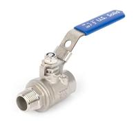 U.S. Solid Válvula de bola DN15 de 1,27 cm, puerto completo, macho x hembra, acero inoxidable 304 resistente, 1000WOG para agua, aceite y gas, rosca G