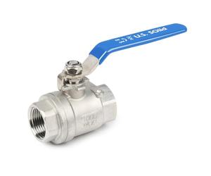 U.S. Solid Válvula de bola DN20 de 3/4 pulgada - Rosca G hembra de acero inoxidable 316, puerto completo de 2 vías