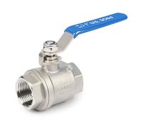 U.S. Solid Válvula de bola DN25 de 1 pulgada - rosca G hembra de acero inoxidable 316, puerto completo de 2 vías